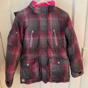 ZeroXposur Plaid Hooded XL 14/16 GIRLS winter jacket adjustable cuffs